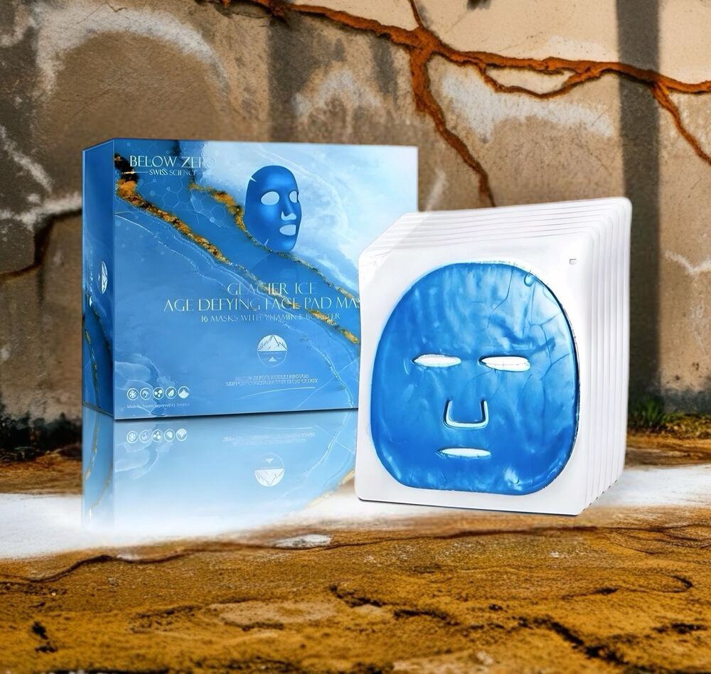 Below Zero Glacier Ice Age Defying Face Pad Mask with Vitamin E Booster